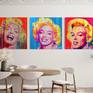 3 marilyn Monroes Paintings side by side