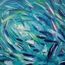 impasto painting fish close details