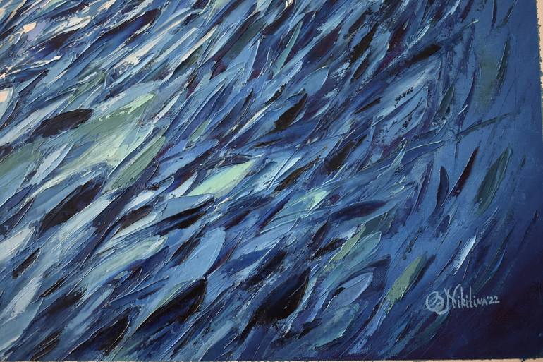 Original Abstract Expressionism Animal Painting by Olga Nikitina
