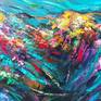 oil painting coralreef impasto