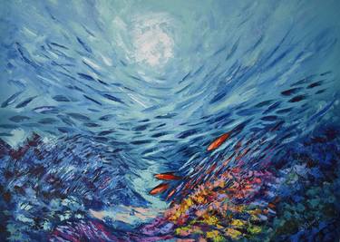 Print of Abstract Fish Paintings by Olga Nikitina
