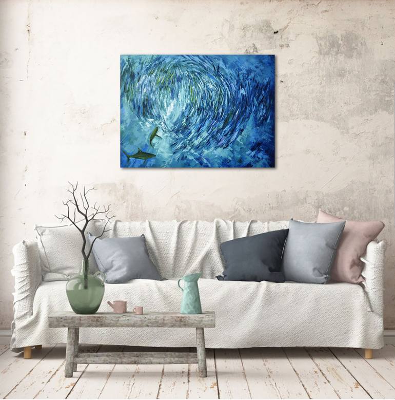 Original Abstract Animal Painting by Olga Nikitina