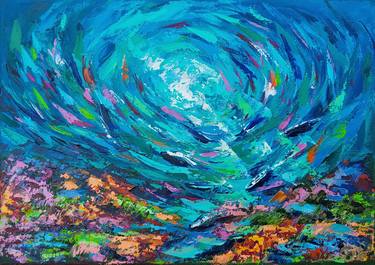 Print of Expressionism Seascape Paintings by Olga Nikitina