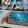 coral reef panting in studio