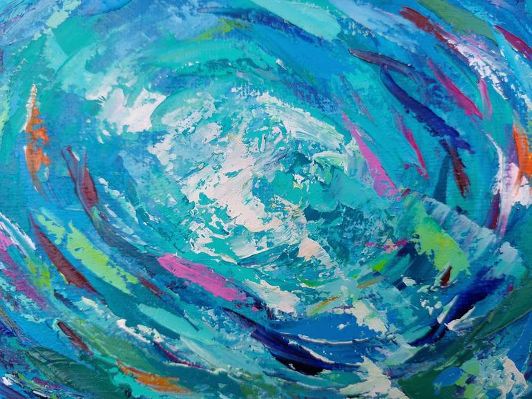 Original Expressionism Seascape Painting by Olga Nikitina