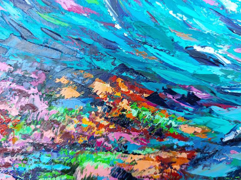 Original Expressionism Seascape Painting by Olga Nikitina