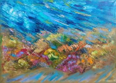 Print of Abstract Expressionism Seascape Paintings by Olga Nikitina