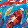koi fish impasto painting