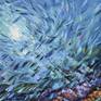 fish painting palette knife art