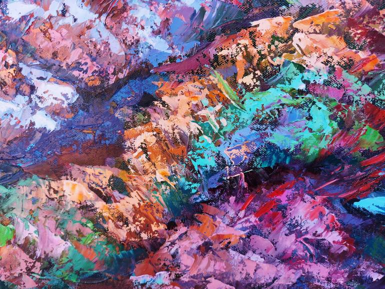 Original Abstract Expressionism Abstract Painting by Olga Nikitina