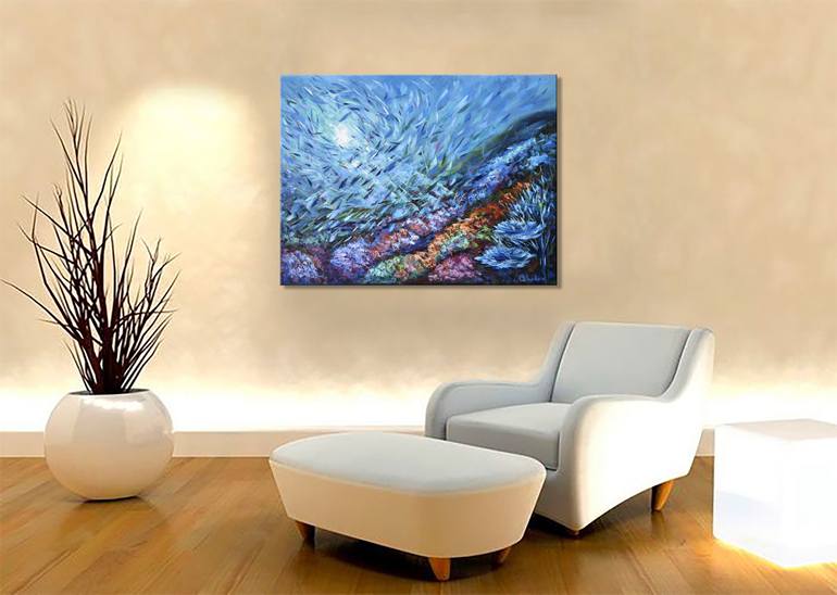Original Abstract Expressionism Abstract Painting by Olga Nikitina