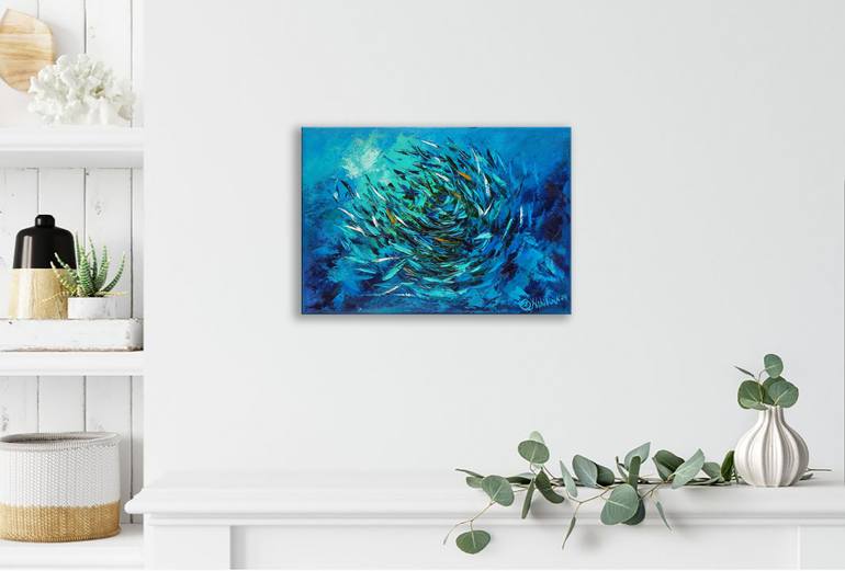 Original Abstract Expressionism Nature Painting by Olga Nikitina