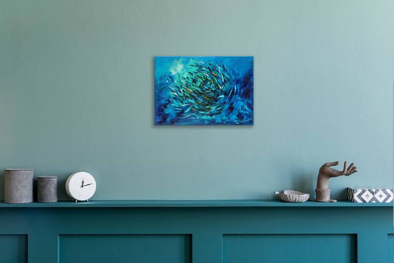 Original Abstract Expressionism Nature Painting by Olga Nikitina