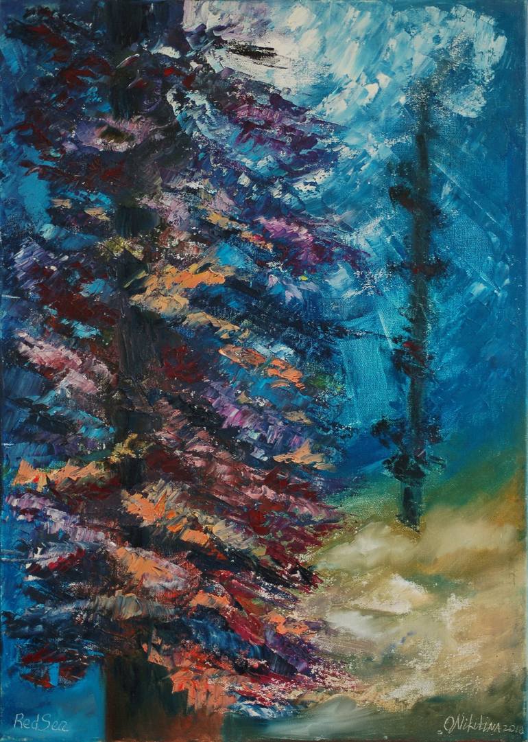 Print of Impressionism Seascape Paintings by Olga Nikitina