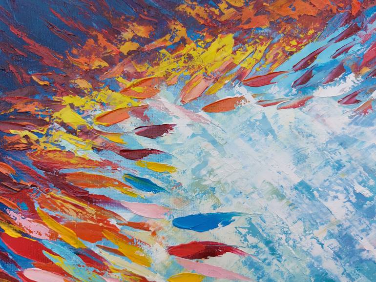 Original Abstract Expressionism Animal Painting by Olga Nikitina