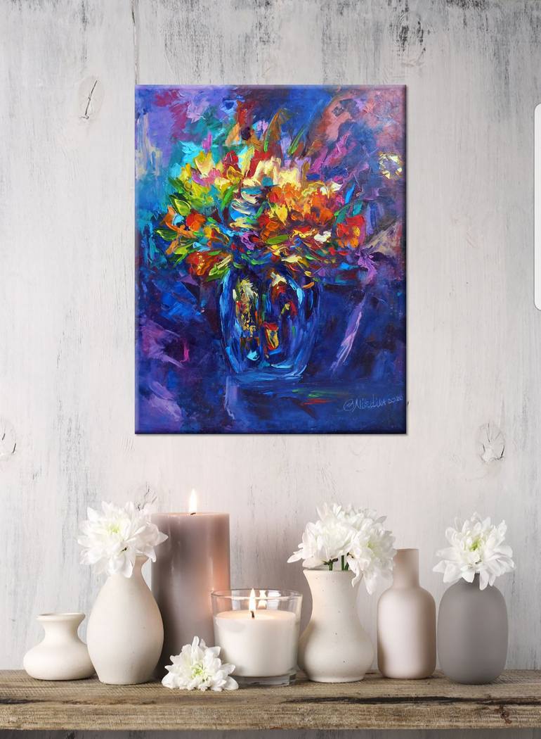 Original Conceptual Floral Painting by Olga Nikitina