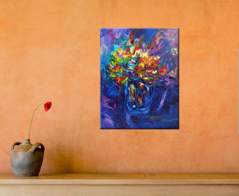 Original Conceptual Floral Painting by Olga Nikitina