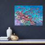 coral reef painting with red fish