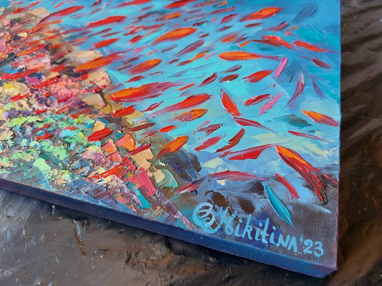 Original Abstract Seascape Painting by Olga Nikitina