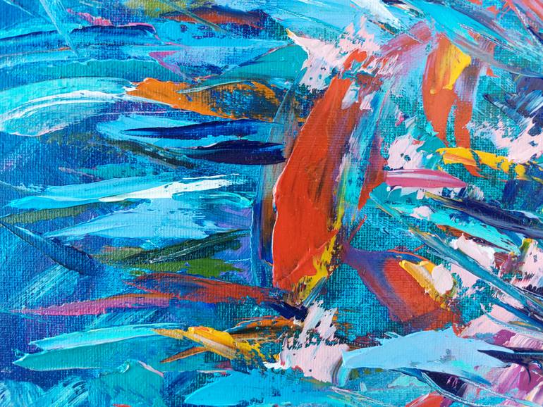 Original Abstract Expressionism Seascape Painting by Olga Nikitina
