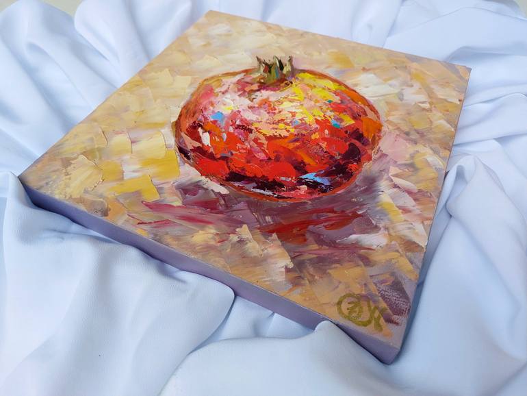 Original Abstract Expressionism Food & Drink Painting by Olga Nikitina