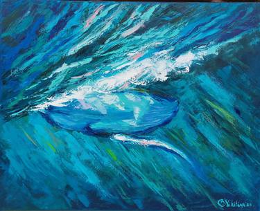 Original Impressionism Animal Painting by Olga Nikitina