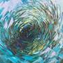 fish impasto painting palette knife art