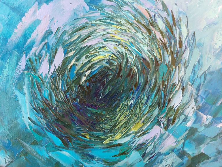 Original Abstract Expressionism Seascape Painting by Olga Nikitina