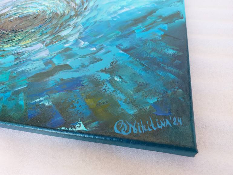 Original Abstract Expressionism Seascape Painting by Olga Nikitina