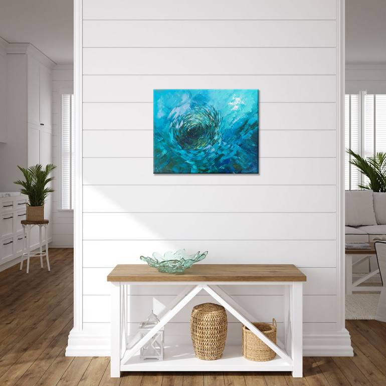 Original Abstract Expressionism Seascape Painting by Olga Nikitina