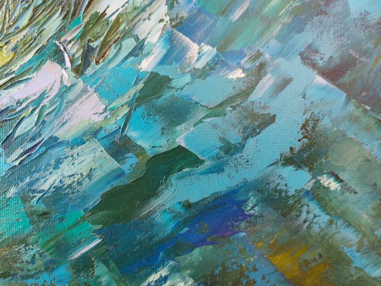 Original Abstract Expressionism Seascape Painting by Olga Nikitina