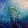 Collection Original seascape paintings. Underwater world.