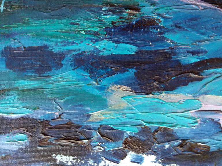 Original Abstract Seascape Painting by Olga Nikitina