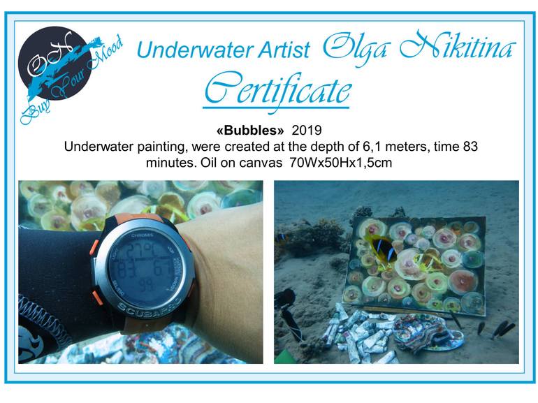 Original Abstract Seascape Painting by Olga Nikitina