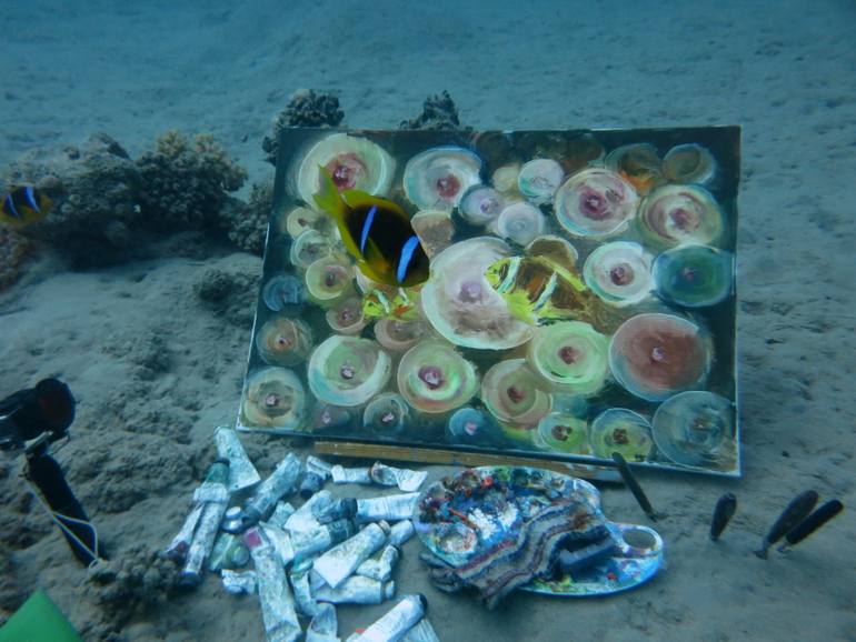 Original Abstract Seascape Painting by Olga Nikitina