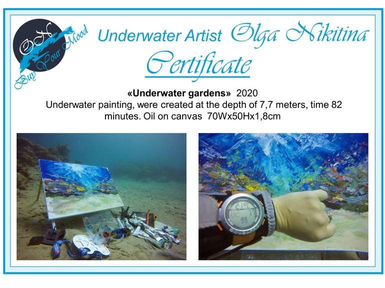 Original Abstract Expressionism Seascape Painting by Olga Nikitina