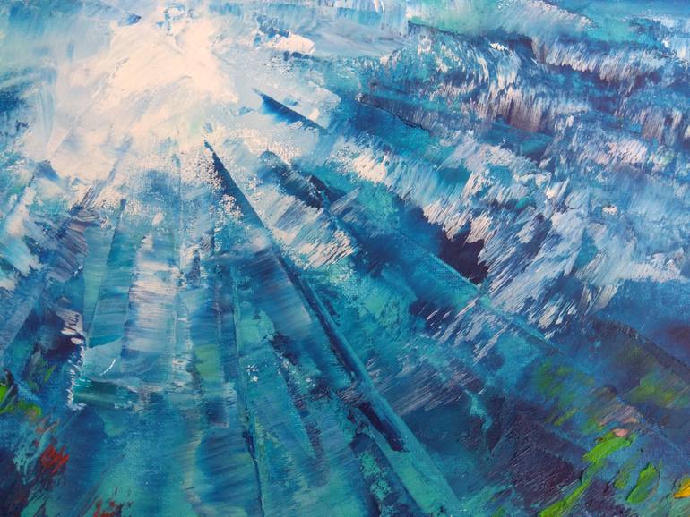 Original Abstract Expressionism Seascape Painting by Olga Nikitina