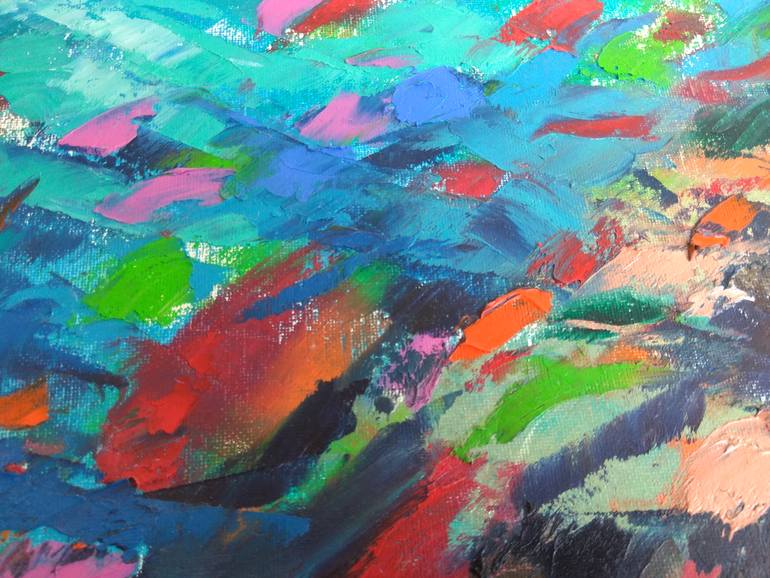 Original Abstract Seascape Painting by Olga Nikitina
