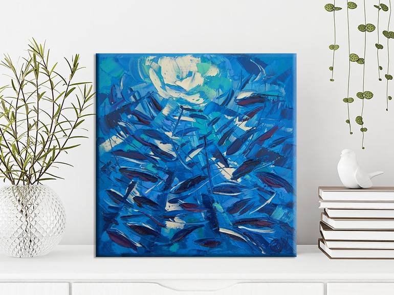 Original Impressionism Fish Painting by Olga Nikitina
