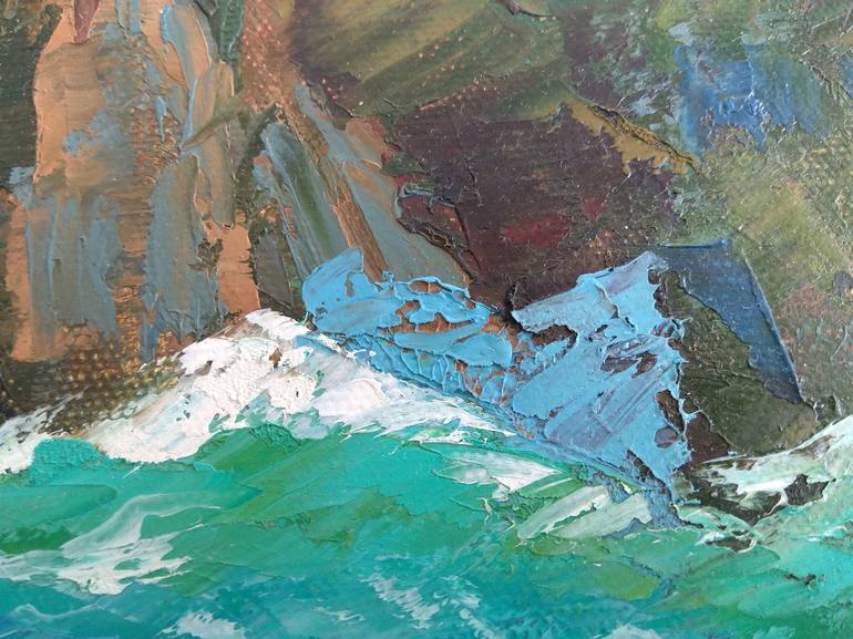 Original Impressionism Seascape Painting by Olga Nikitina