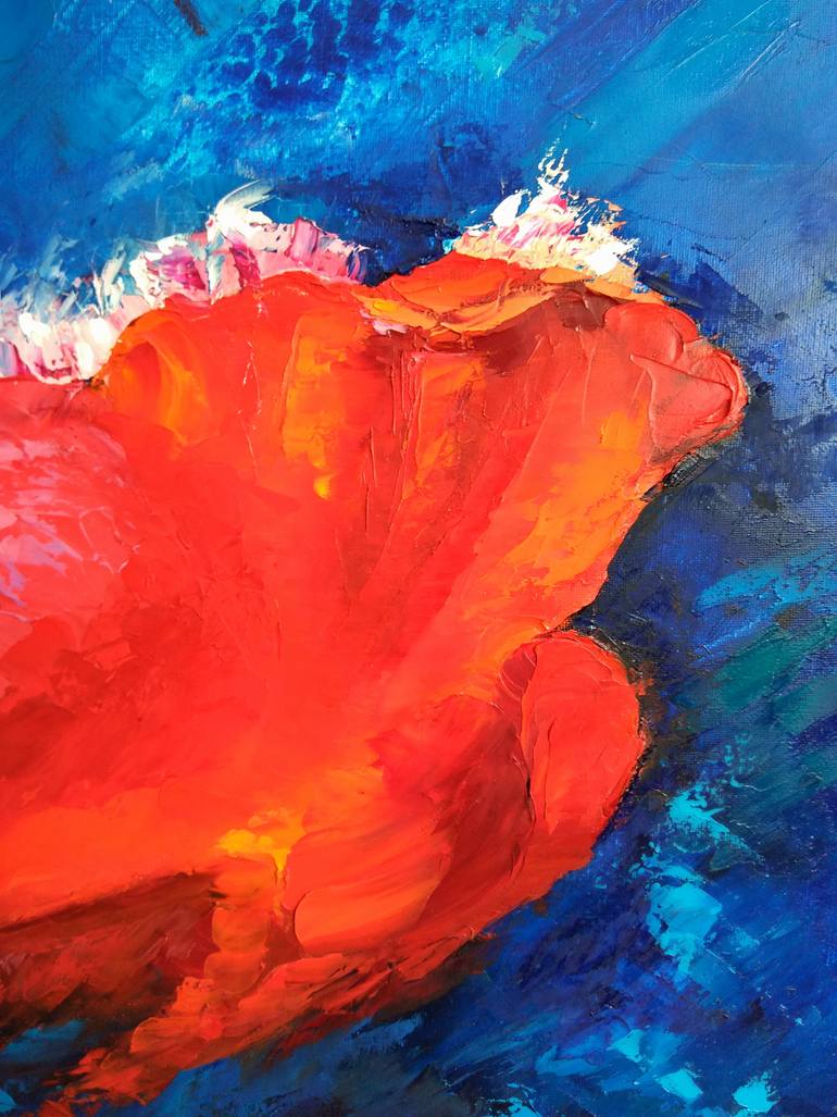 Original Abstract Expressionism Abstract Painting by Olga Nikitina