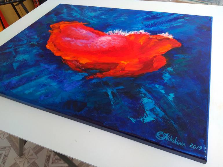 Original Abstract Expressionism Abstract Painting by Olga Nikitina