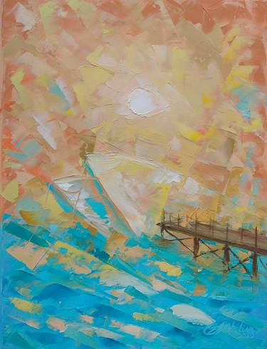 Print of Abstract Seascape Paintings by Olga Nikitina