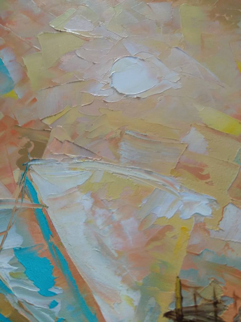 Original Abstract Seascape Painting by Olga Nikitina