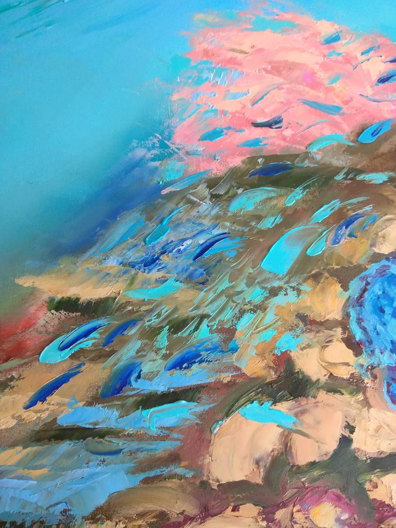 Original Expressionism Seascape Painting by Olga Nikitina