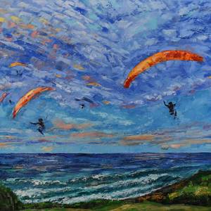 Collection Paragliding Sport Painting