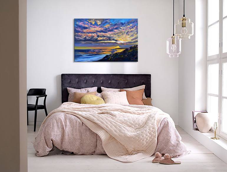 Original Expressionism Landscape Painting by Olga Nikitina