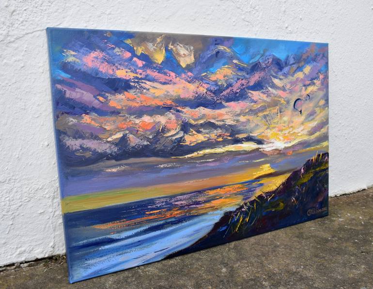 Original Expressionism Landscape Painting by Olga Nikitina