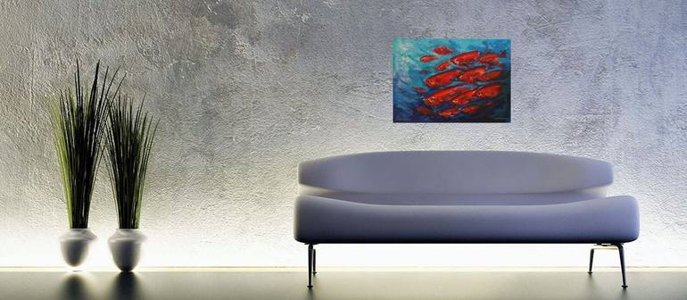 Original Abstract Expressionism Animal Painting by Olga Nikitina