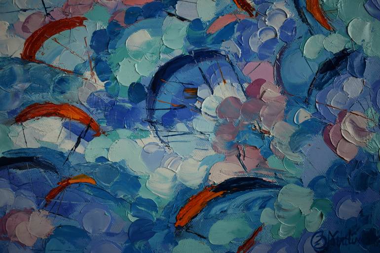 Original Abstract Expressionism Abstract Painting by Olga Nikitina